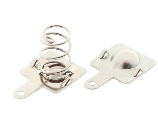 Placa Portabateria Baterías de Metal de repuesto, placa de contacto de resorte plateada para pilas AA AAA